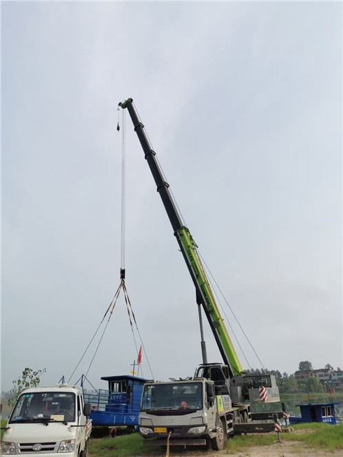 马龙区桥梁建设吊装案例